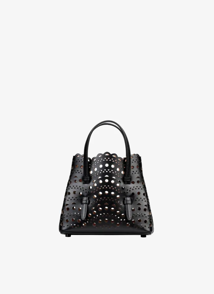 Black Mina 16 Bag In Vienne Wave Lux Calfskin Women Alaa Le Mina