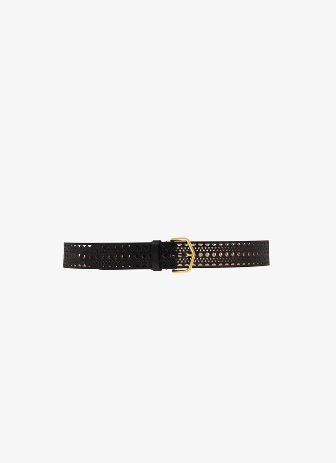 Black NEO VIENNE BELT IN CALFSKIN Women Alaa Belts
