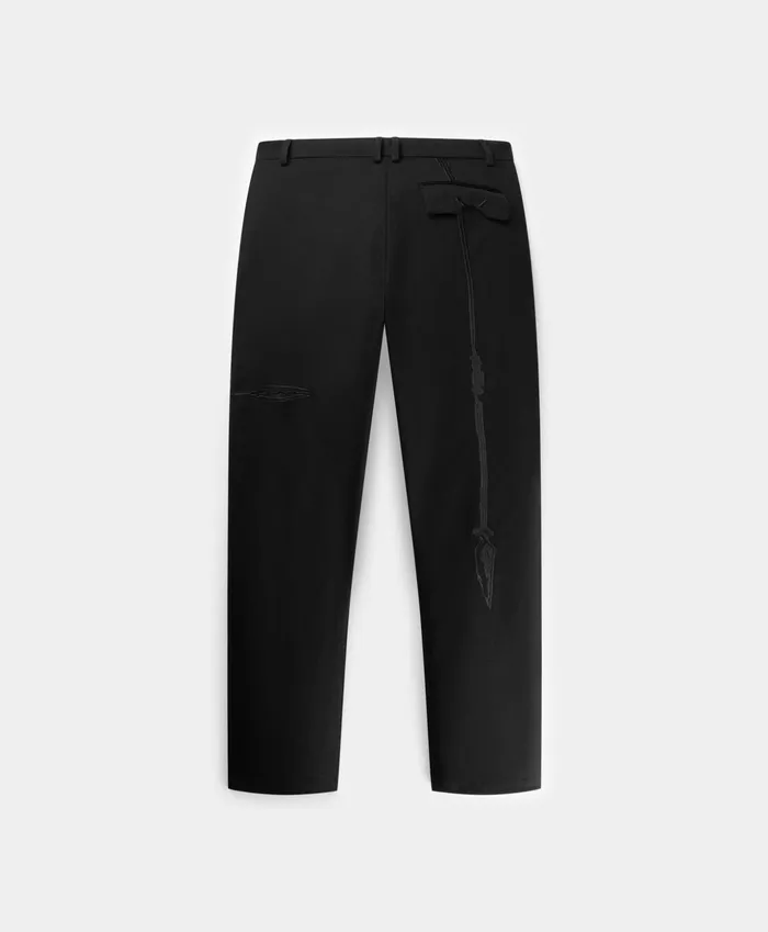Black Oversized Riasat Pants Men Daily Paper Trousers