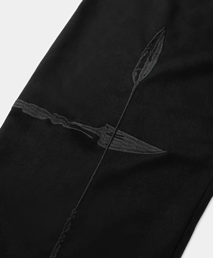 Black Oversized Riasat Pants Men Daily Paper Trousers