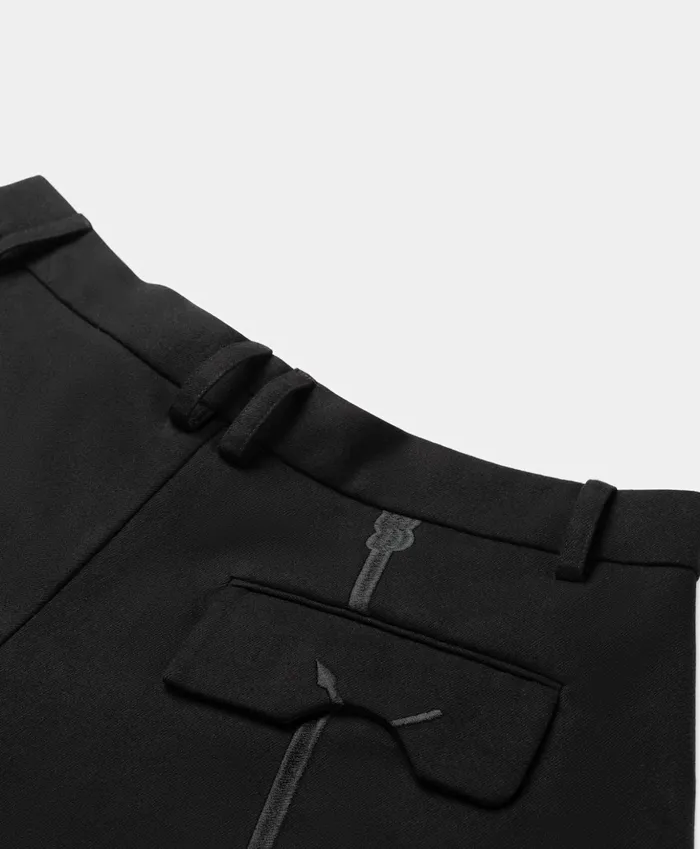 Black Oversized Riasat Pants Men Daily Paper Trousers