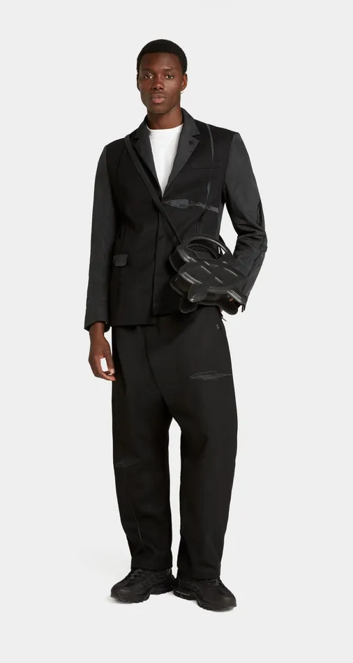 Black Oversized Riasat Pants Men Daily Paper Trousers