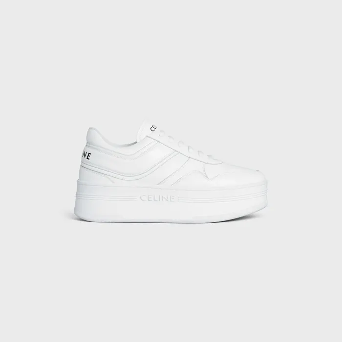 Block Sneakers With Wedge Outsole In Calfskin Optic White Women CELINE SNEAKERS Block Sneakers With Wedge Outsole In Calfskin Optic White Women CELINE SNEAKERS