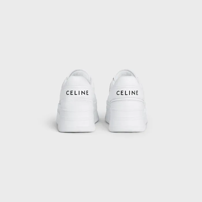 Block Sneakers With Wedge Outsole In Calfskin Optic White Women CELINE SNEAKERS