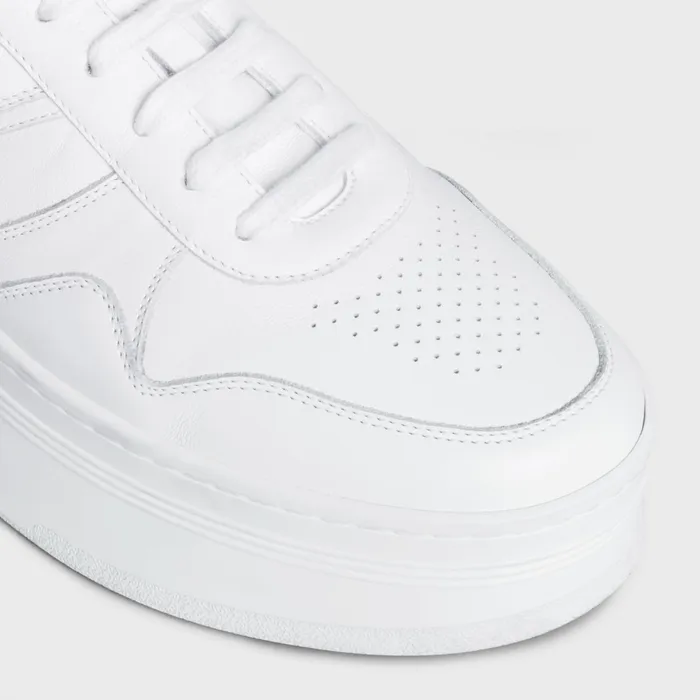 Block Sneakers With Wedge Outsole In Calfskin Optic White Women CELINE SNEAKERS