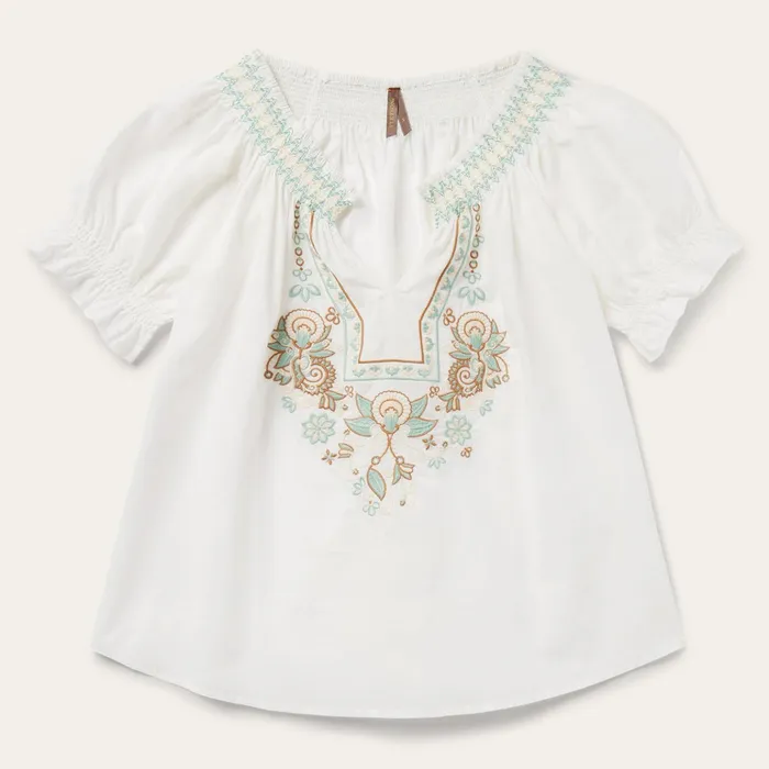 Blouses Women Stetson Cotton Voile Peasant Blouse White