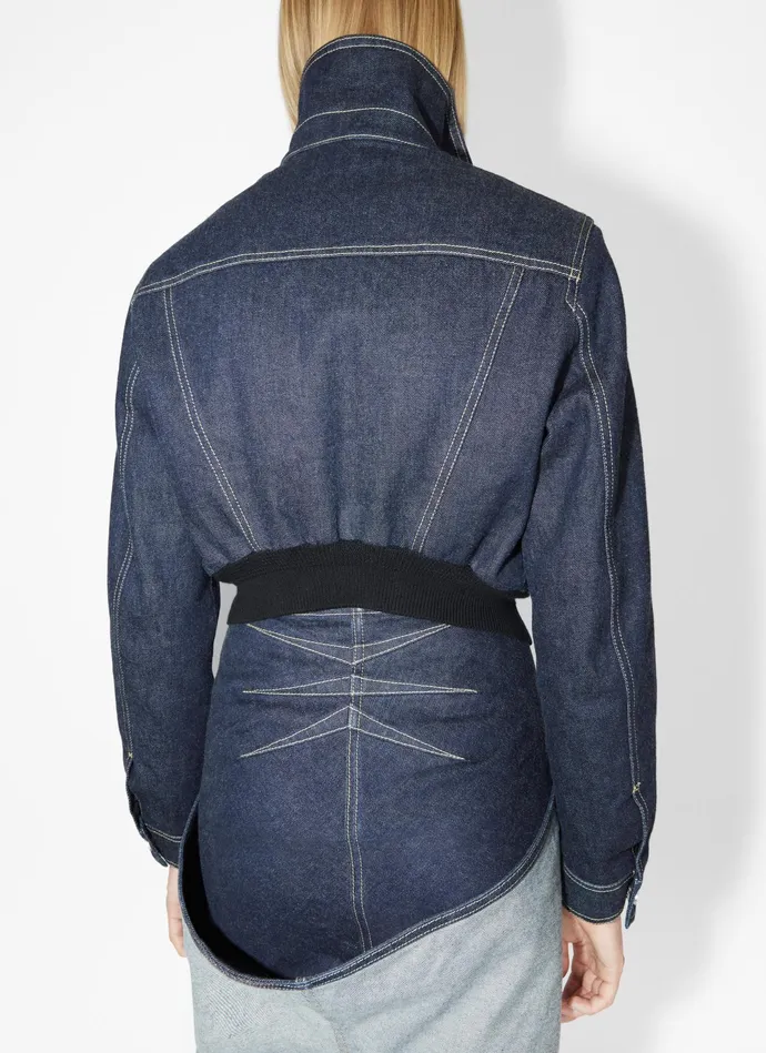 Blue Denim Zip Jacket Women Alaa Coats and Jackets Blue Denim Zip Jacket Women Alaa Coats and Jackets