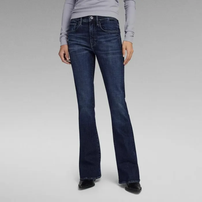 Bootcut and Flare Women GStar RAW 3301 Flare Jeans Worn In Himalayan Blue