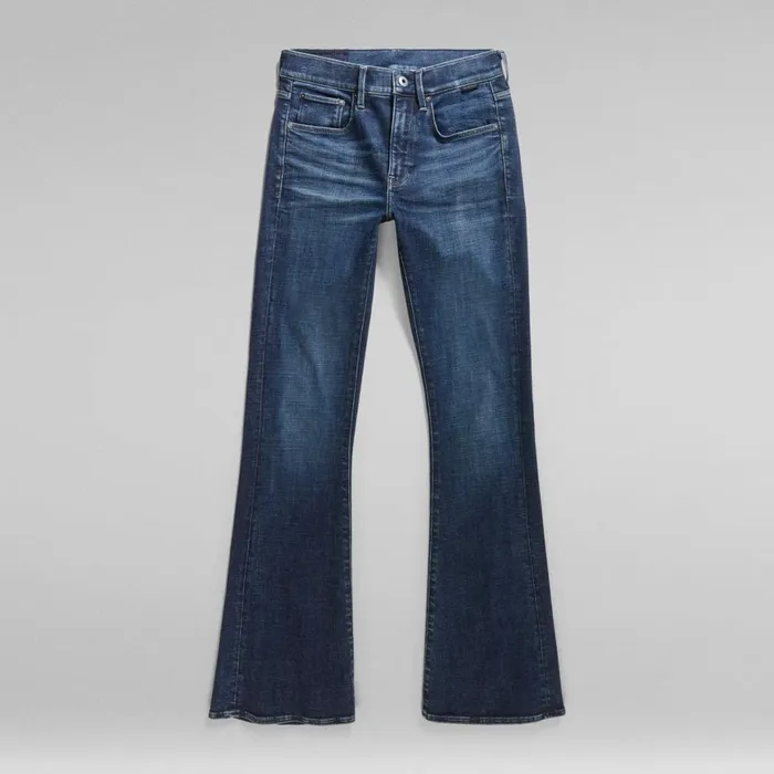 Bootcut and Flare Women GStar RAW 3301 Flare Jeans Worn In Himalayan Blue