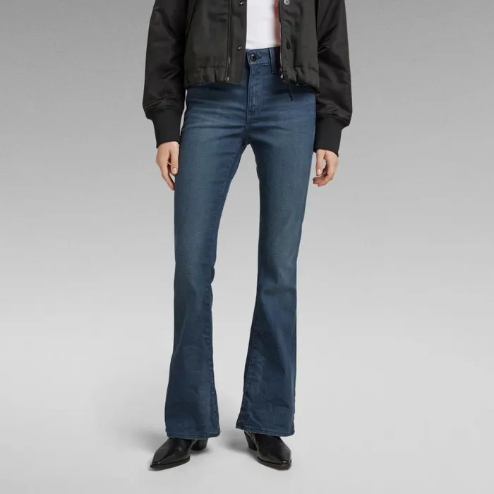Bootcut and Flare Women GStar RAW 3301 Flare Jeans Worn In Rivulet