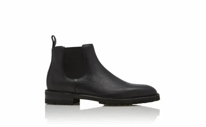 Boots Men Manolo Blahnik BROMPTONBlack Calf Leather Ankle Boots Boots Men Manolo Blahnik BROMPTONBlack Calf Leather Ankle Boots