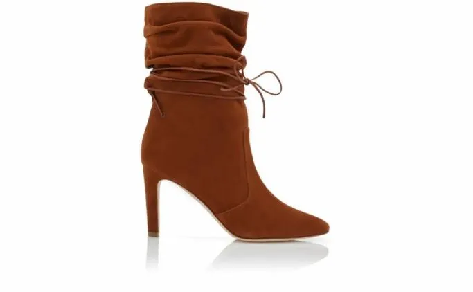 Boots Women Manolo Blahnik CAVASHIPLABrown Suede Slouchy Ankle Boots Boots Women Manolo Blahnik CAVASHIPLABrown Suede Slouchy Ankle Boots