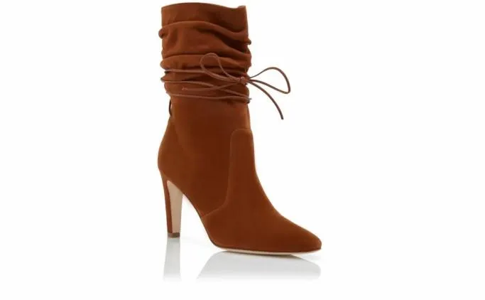 Boots Women Manolo Blahnik CAVASHIPLABrown Suede Slouchy Ankle Boots Boots Women Manolo Blahnik CAVASHIPLABrown Suede Slouchy Ankle Boots