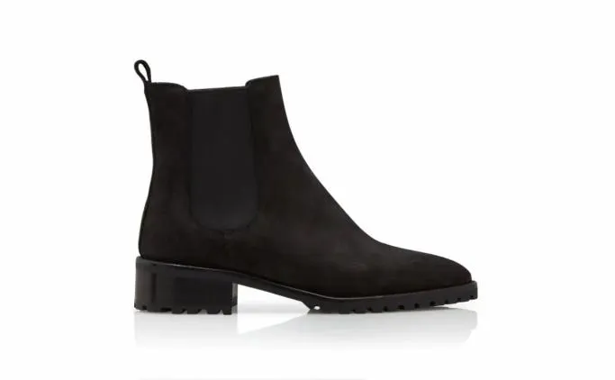 Boots Women Manolo Blahnik CHELATABlack Suede Chelsea Boots Boots Women Manolo Blahnik CHELATABlack Suede Chelsea Boots