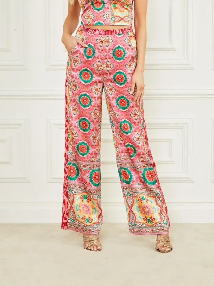 Bottoms Women Marciano Babylon Pant Babylon Blanket Print Bottoms Women Marciano Babylon Pant Babylon Blanket Print