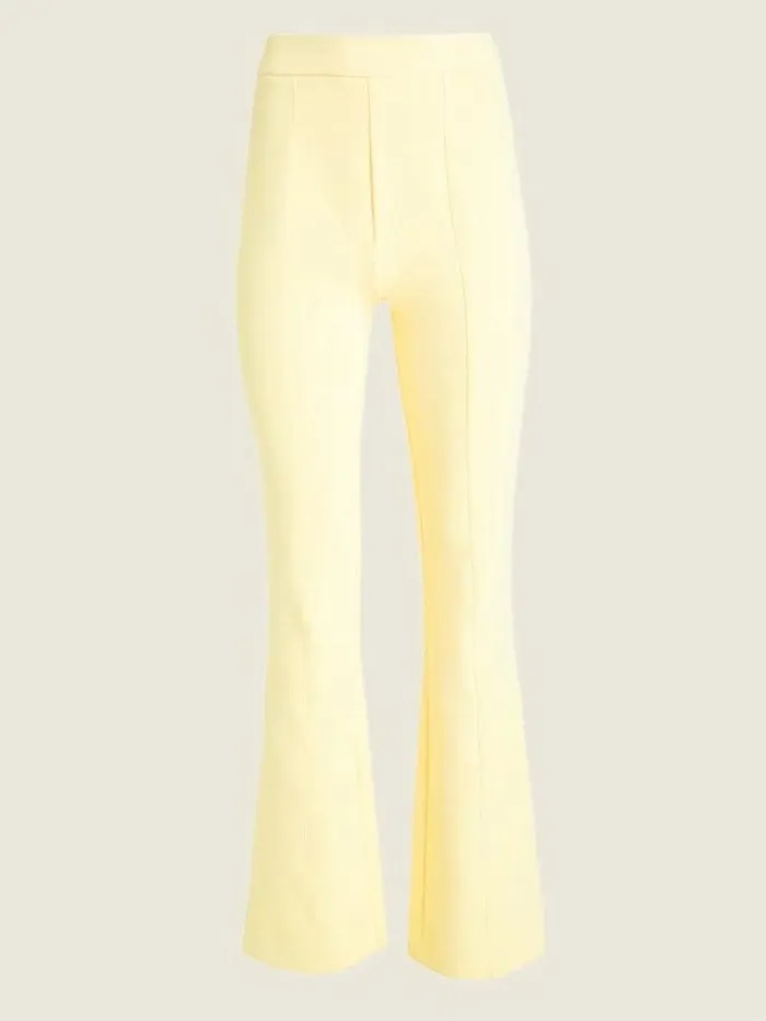 Bottoms Women Marciano Chloe Flared Pant Cornsilk Bottoms Women Marciano Chloe Flared Pant Cornsilk