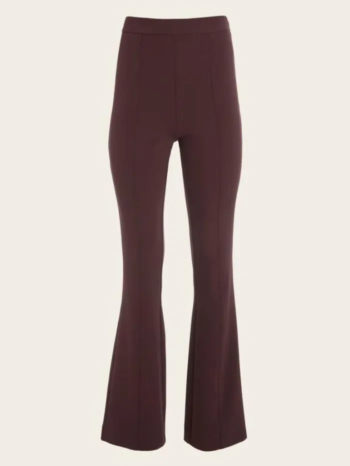 Bottoms Women Marciano Chloe Flared Pant Dark Bourbon Bottoms Women Marciano Chloe Flared Pant Dark Bourbon