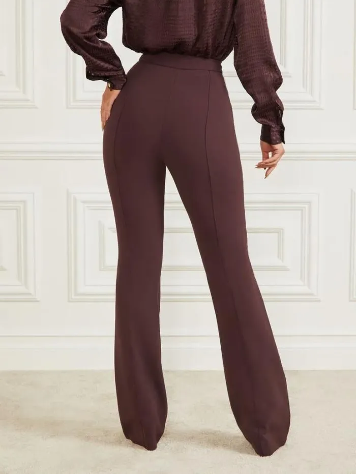 Bottoms Women Marciano Chloe Flared Pant Dark Bourbon Bottoms Women Marciano Chloe Flared Pant Dark Bourbon