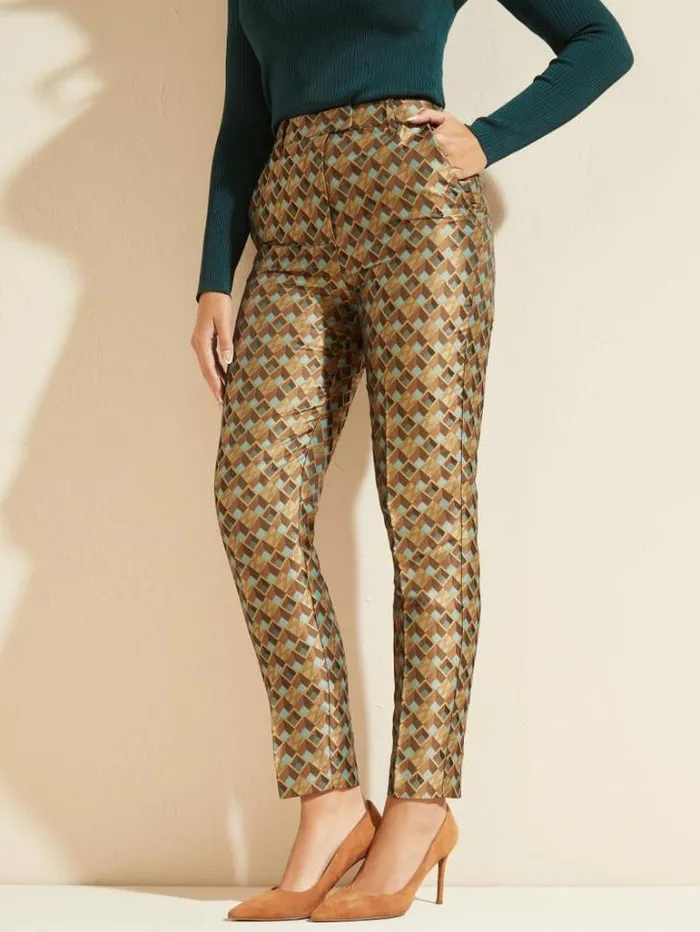 Bottoms Women Marciano Geometric Logo Pant Geometric Logo Combo Azur
