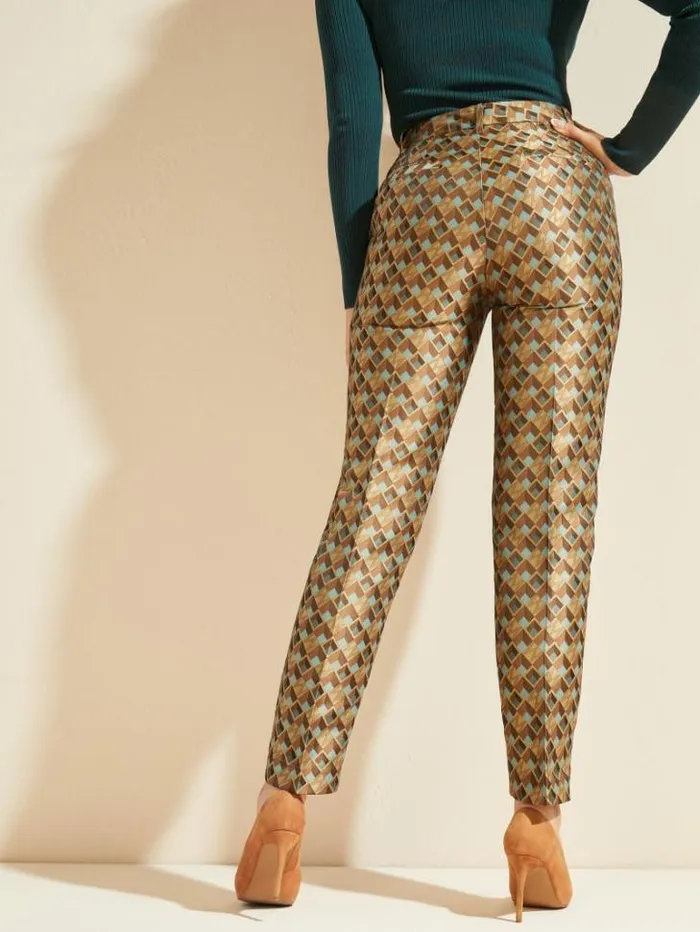 Bottoms Women Marciano Geometric Logo Pant Geometric Logo Combo Azur Bottoms Women Marciano Geometric Logo Pant Geometric Logo Combo Azur