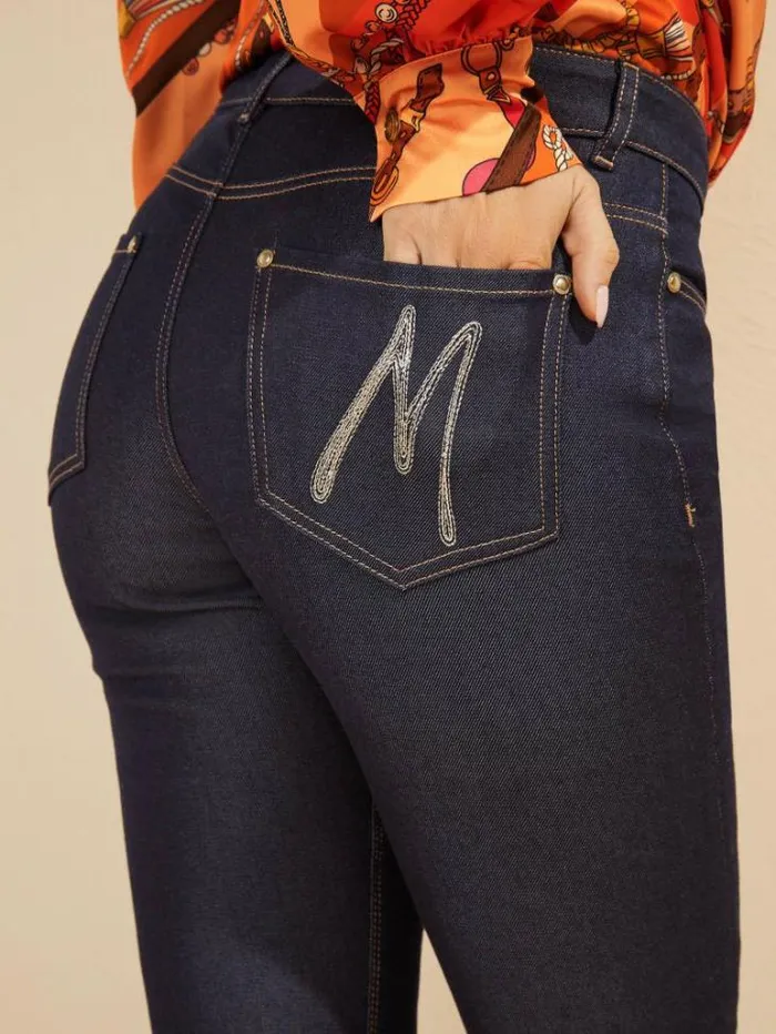 Bottoms Women Marciano Mini Flare Denim Pant Blue Rinse Wash Bottoms Women Marciano Mini Flare Denim Pant Blue Rinse Wash