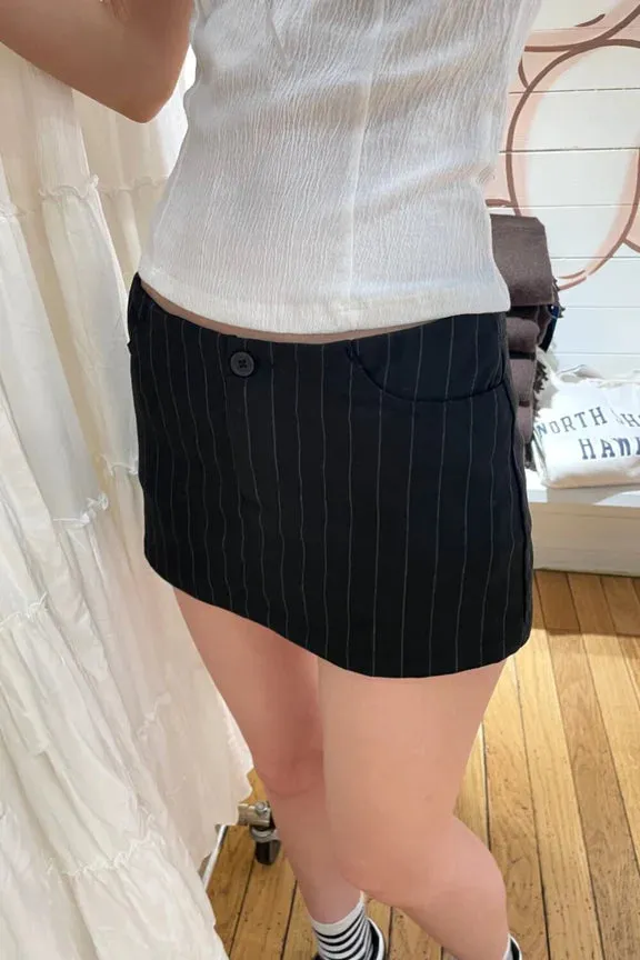 Brandy Melville Bottoms Louisa Striped Mini Skirt Black 8211 Women