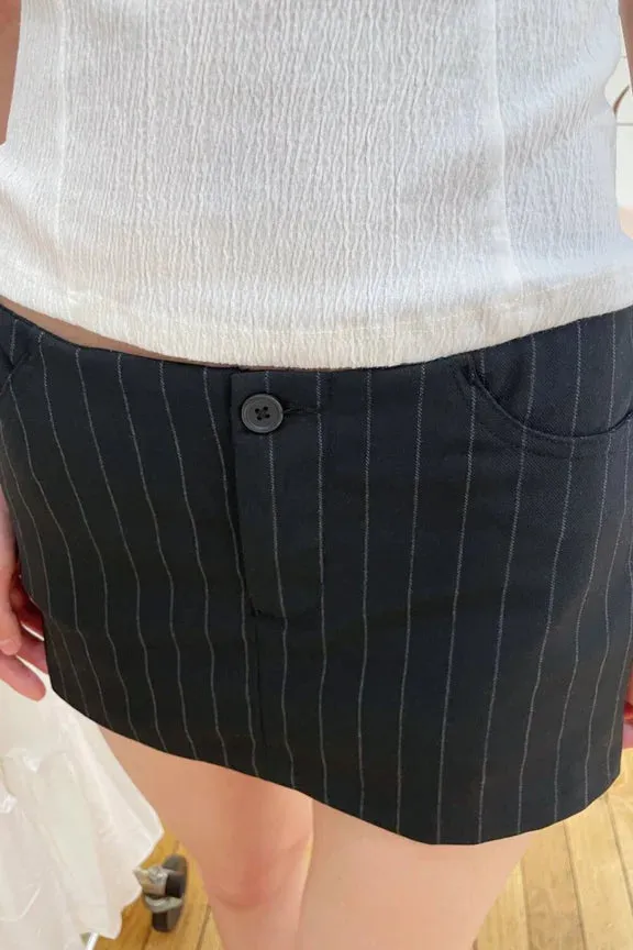 Brandy Melville Bottoms Louisa Striped Mini Skirt Black 8211 Women