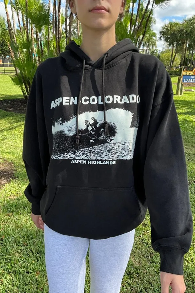 Brandy Melville Graphics Christy Aspen Colorado Hoodie 8211 Women
