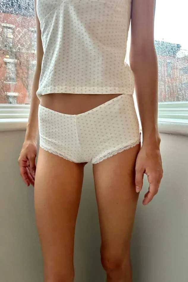 Brandy Melville Intimates Heart Lace Boyshort Underwear White 8211 Women