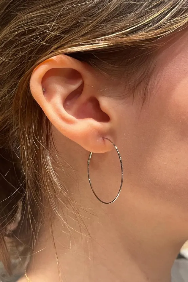 Brandy Melville Jewelry Hoop Earrings Silver 8211 Women