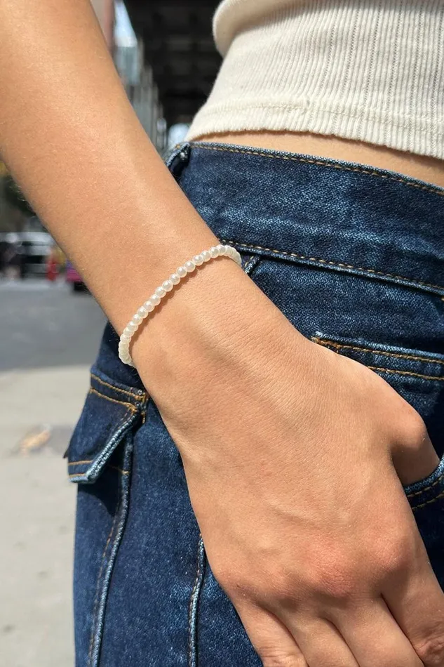 Brandy Melville Jewelry Pearl Bracelet White 8211 Women