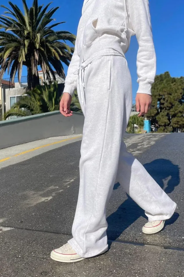 Brandy Melville Sweatpants and Sweatshirts Anastasia Tie Sweatpants Melange Grey 8211 Women