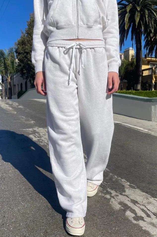 Brandy Melville Sweatpants and Sweatshirts Anastasia Tie Sweatpants Melange Grey 8211 Women