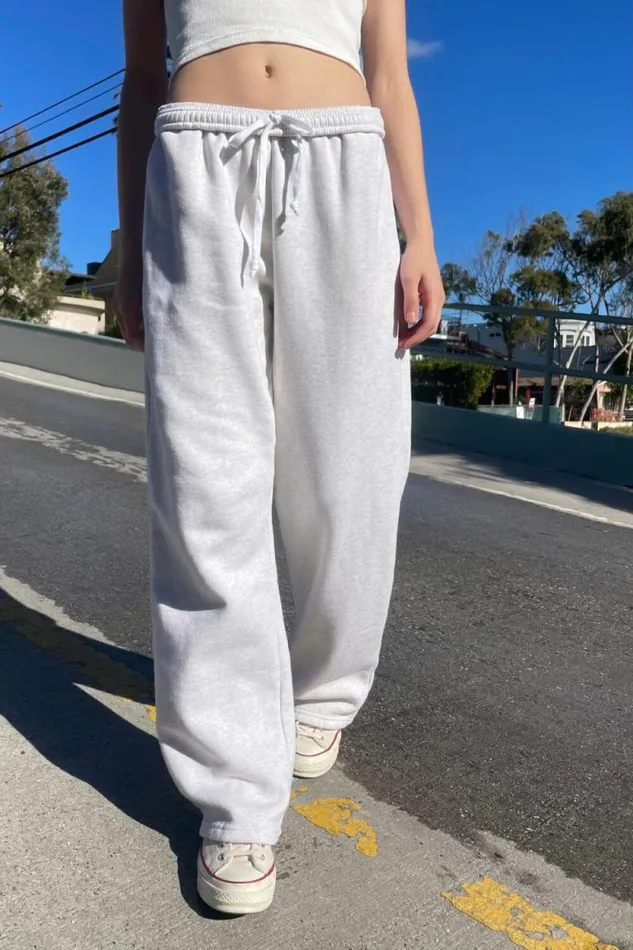 Brandy Melville Sweatpants and Sweatshirts Anastasia Tie Sweatpants Melange Grey 8211 Women