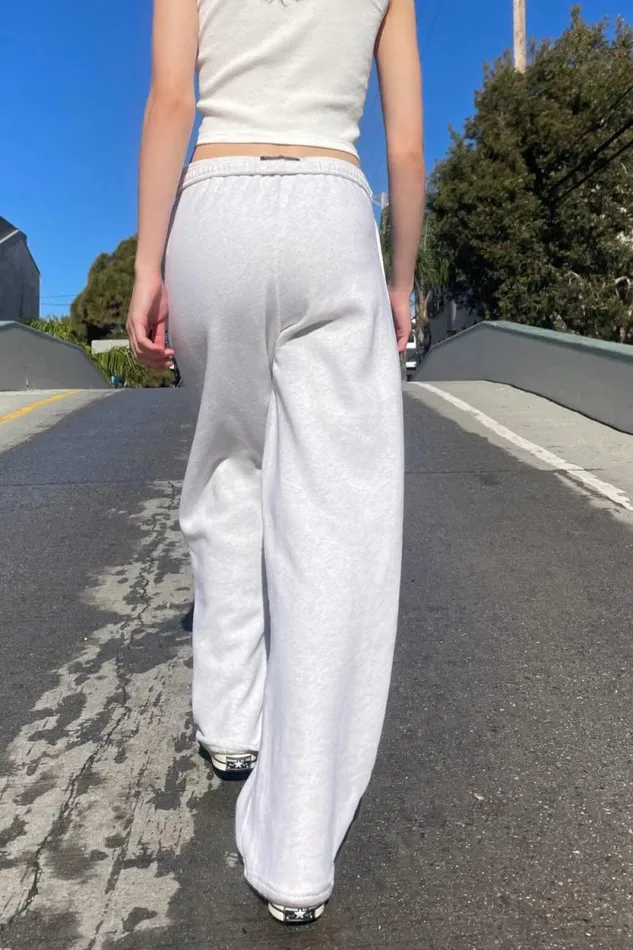 Brandy Melville Sweatpants and Sweatshirts Anastasia Tie Sweatpants Melange Grey 8211 Women