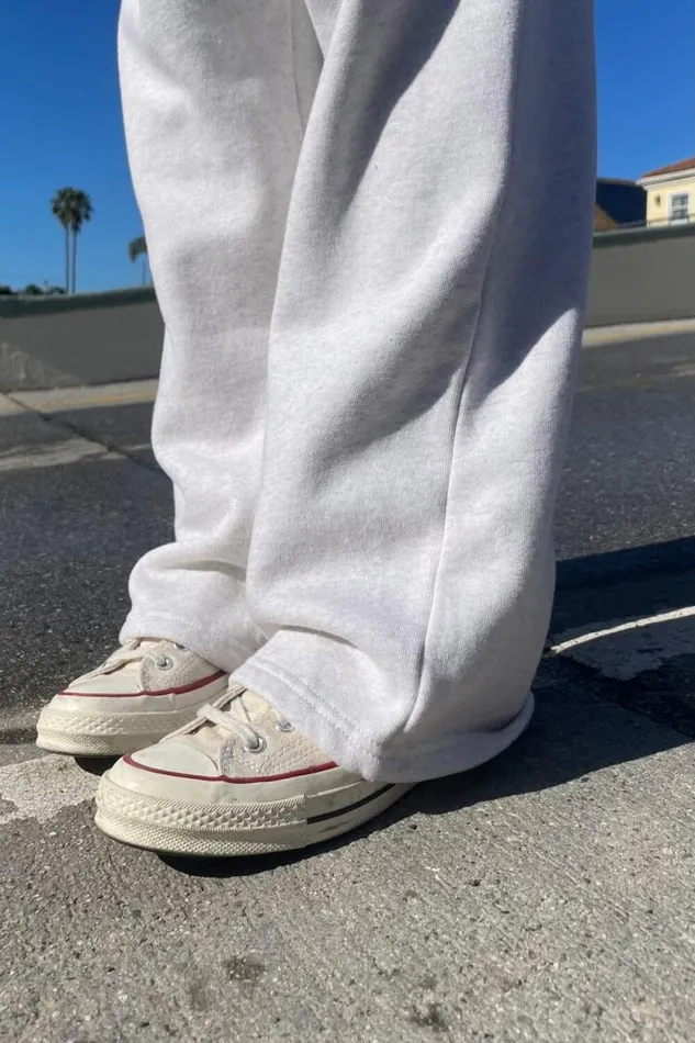 Brandy Melville Sweatpants and Sweatshirts Anastasia Tie Sweatpants Melange Grey 8211 Women