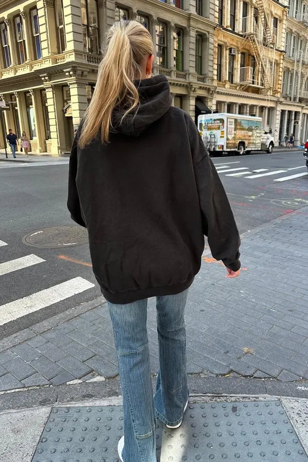 Brandy Melville Sweatpants and Sweatshirts Christy North Shore Hoodie Black 8211 Women
