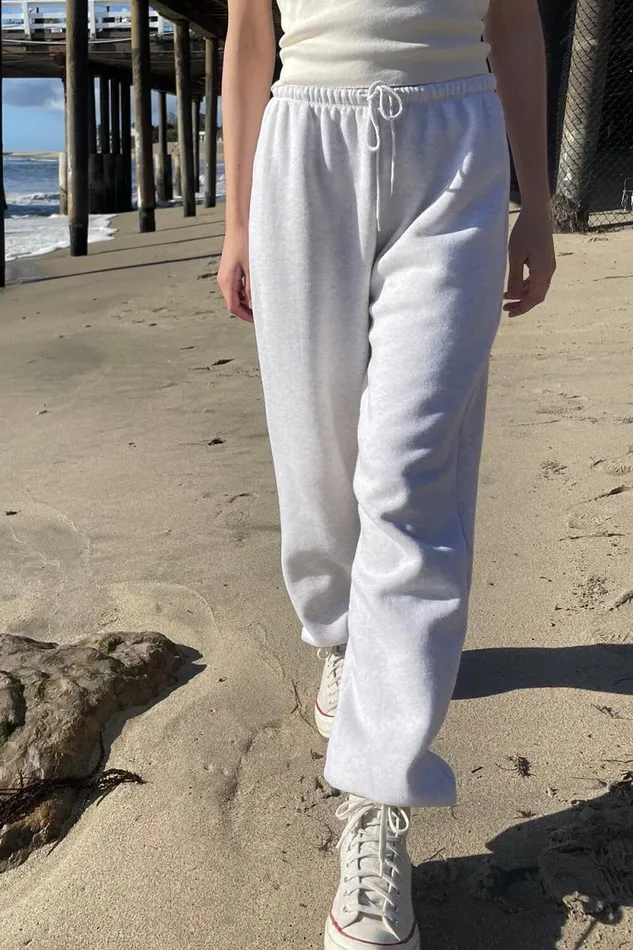Brandy Melville Sweatpants and Sweatshirts Rosa Tie Sweatpants Heather White 8211 Women Brandy Melville Sweatpants and Sweatshirts Rosa Tie Sweatpants Heather White 8211 Women