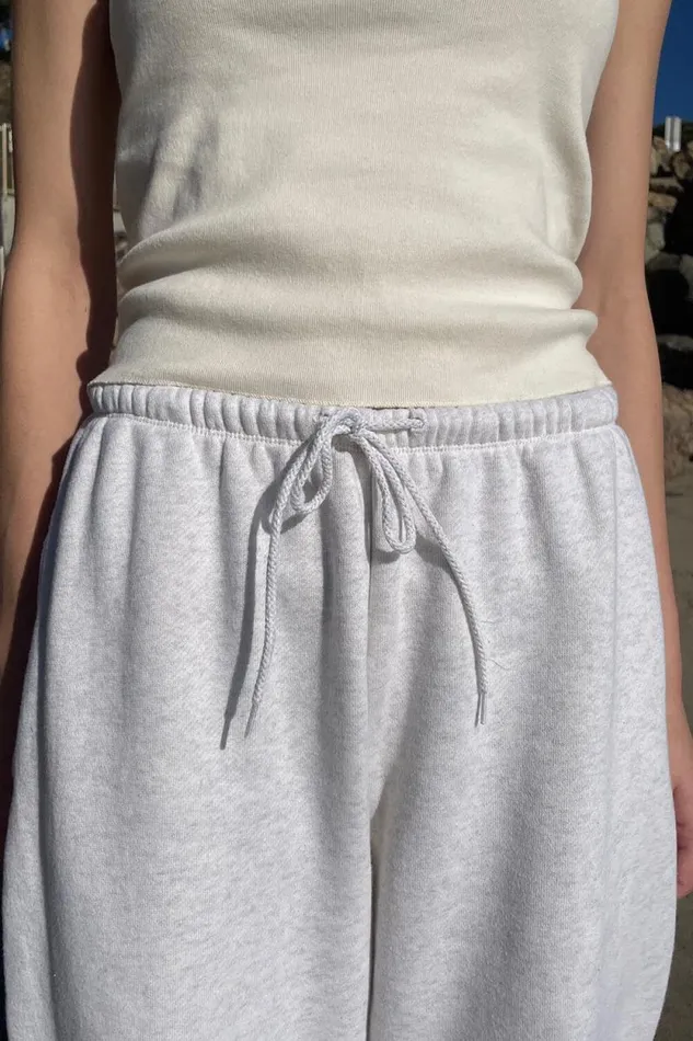 Brandy Melville Sweatpants and Sweatshirts Rosa Tie Sweatpants Heather White 8211 Women