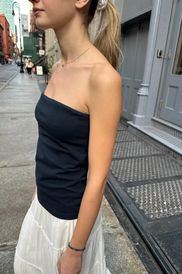 Brandy Melville Tops Evelyn Top Navy Blue 8211 Women