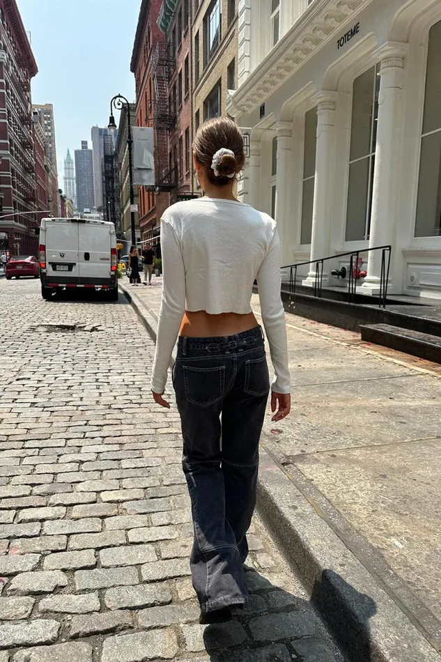 Brandy Melville Tops Hailie Longsleeve Crop Top Natural White 8211 Women