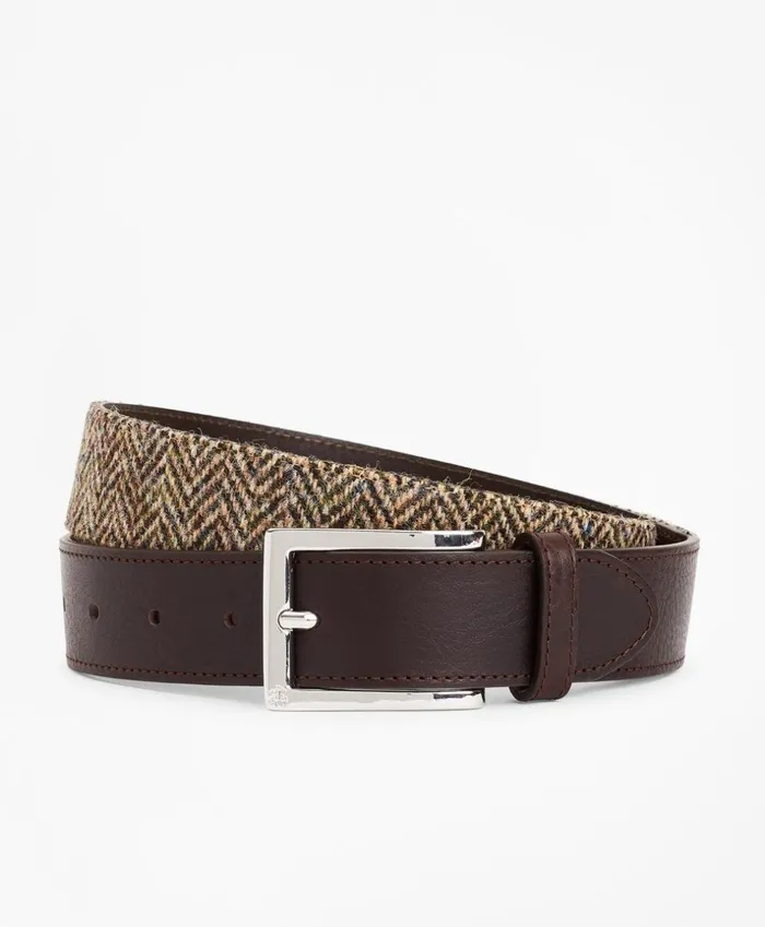 Brooks Brothers Belts Harris Tweed Herringbone Belt Brown 8211 Men