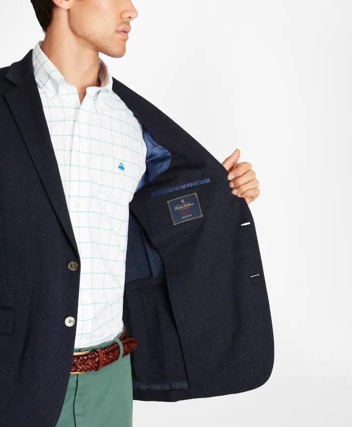 Brooks Brothers Blazers Regent Fit TwoButton Knit Blazer Navy 8211 Men Brooks Brothers Blazers Regent Fit TwoButton Knit Blazer Navy 8211 Men