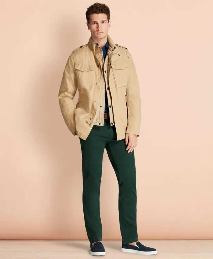 Brooks Brothers Casual Pants GarmentDyed Stretch Chinos Pine Green 8211 Men Brooks Brothers Casual Pants GarmentDyed Stretch Chinos Pine Green 8211 Men