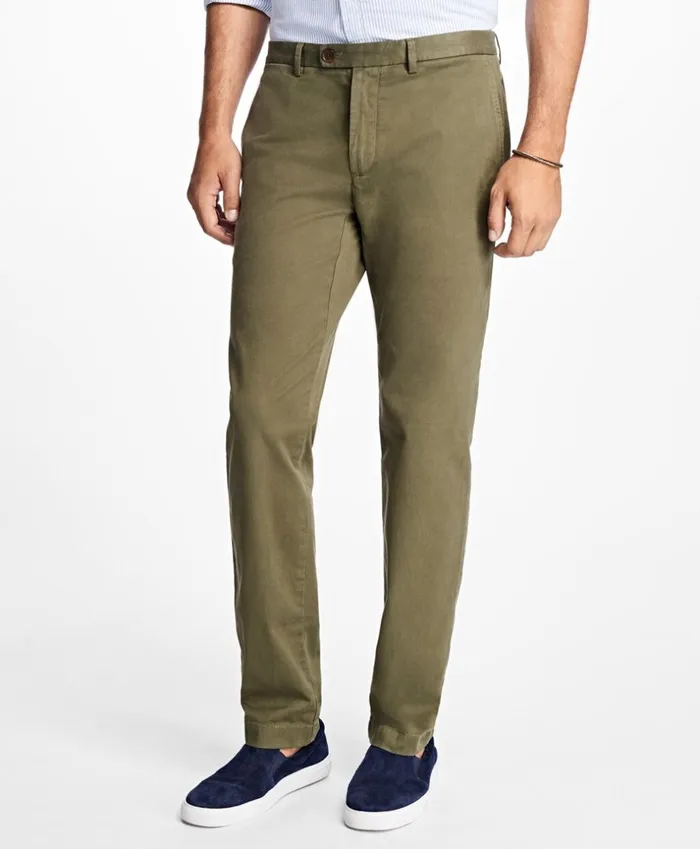 Brooks Brothers Casual Pants SlimFit GarmentDyed Stretch Chinos Ivy Green 8211 Men Brooks Brothers Casual Pants SlimFit GarmentDyed Stretch Chinos Ivy Green 8211 Men