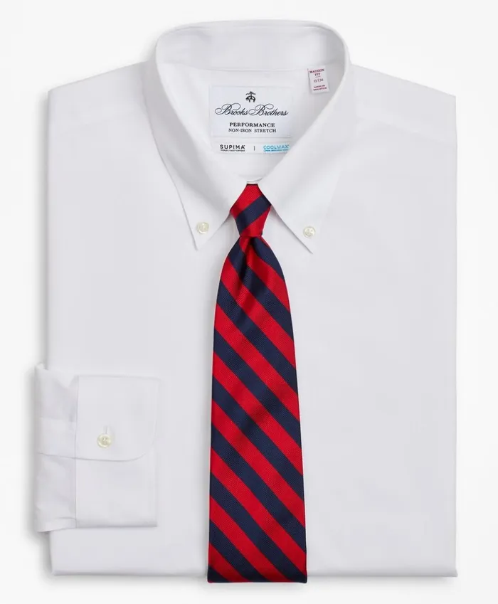 Brooks Brothers Dress Shirts Madison ClassicFit Dress Shirt Performance NonIron With COOLMAX ButtonDown Collar Twill White 8211 Men Brooks Brothers Dress Shirts Madison ClassicFit Dress Shirt Performance NonIron With COOLMAX ButtonDown Collar Twill White 8211 Men