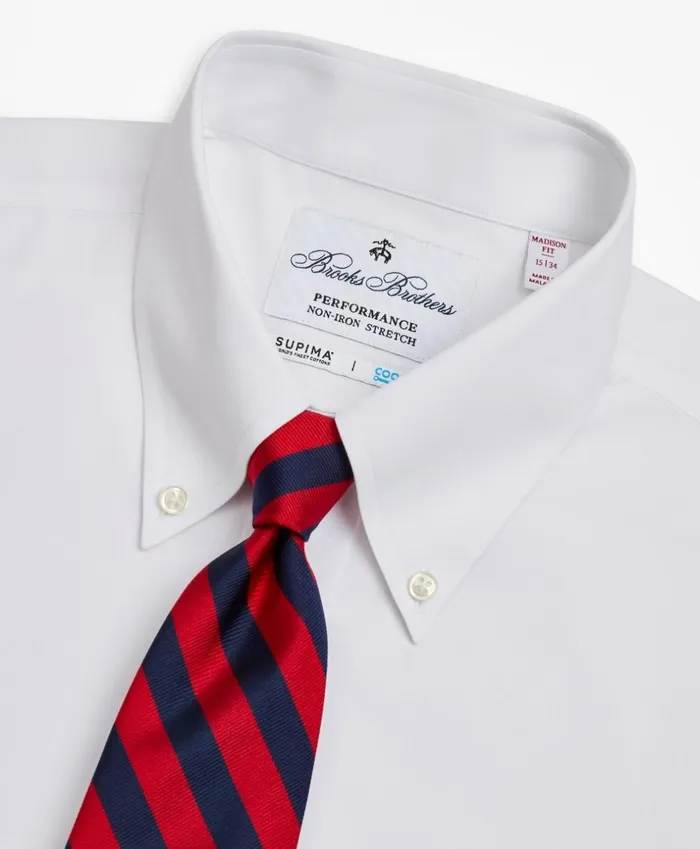Brooks Brothers Dress Shirts Madison ClassicFit Dress Shirt Performance NonIron With COOLMAX ButtonDown Collar Twill White 8211 Men Brooks Brothers Dress Shirts Madison ClassicFit Dress Shirt Performance NonIron With COOLMAX ButtonDown Collar Twill White 8211 Men