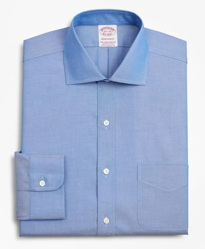 Brooks Brothers Dress Shirts Stretch Madison ClassicFit Dress Shirt NonIron Pinpoint English Collar Blue 8211 Men Brooks Brothers Dress Shirts Stretch Madison ClassicFit Dress Shirt NonIron Pinpoint English Collar Blue 8211 Men
