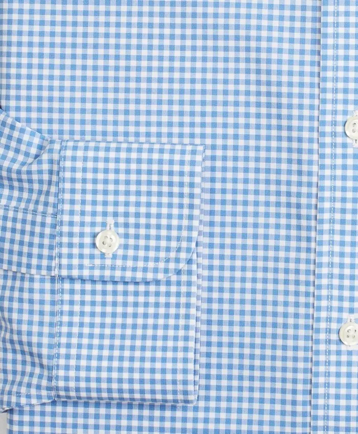 Brooks Brothers Dress Shirts Stretch Milano SlimFit Dress Shirt NonIron Poplin Ainsley Collar Gingham Blue 8211 Men Brooks Brothers Dress Shirts Stretch Milano SlimFit Dress Shirt NonIron Poplin Ainsley Collar Gingham Blue 8211 Men