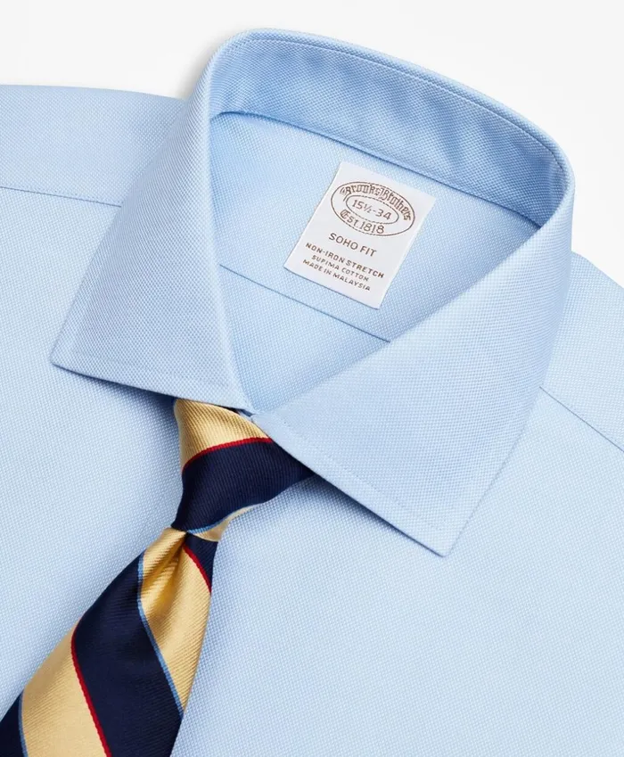 Brooks Brothers Dress Shirts Stretch Soho ExtraSlimFit Dress Shirt NonIron Royal Oxford English Collar Light Blue 8211 Men Brooks Brothers Dress Shirts Stretch Soho ExtraSlimFit Dress Shirt NonIron Royal Oxford English Collar Light Blue 8211 Men